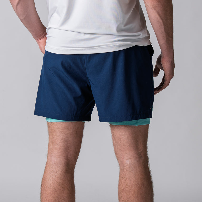 Men's Woven 2-in-1 Shorts (Latte) - L