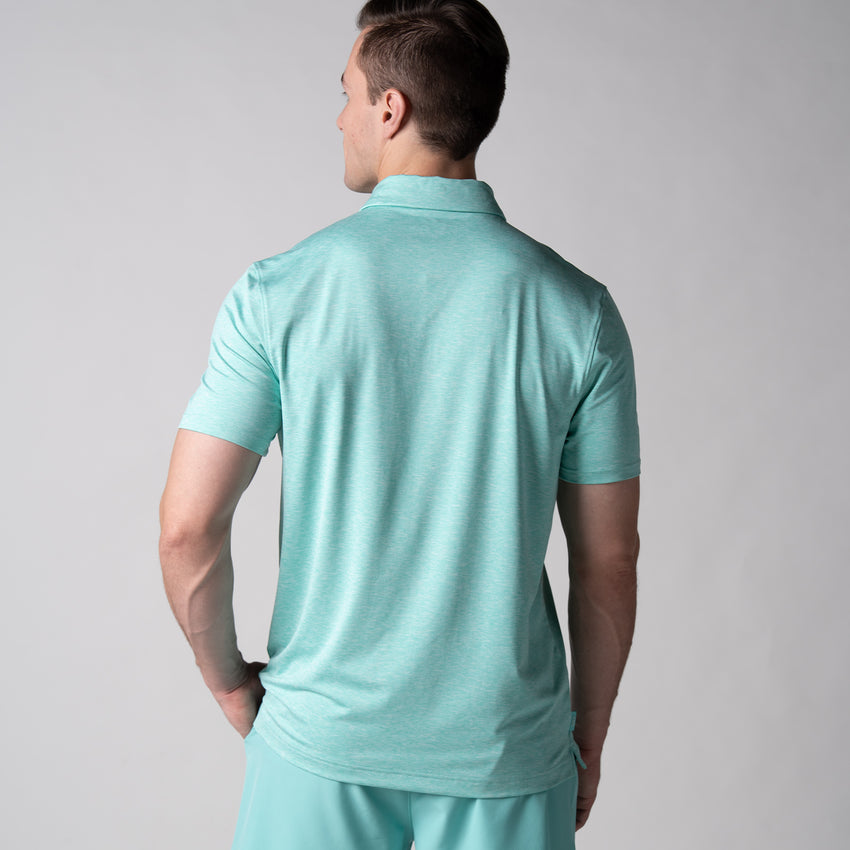 Men's Club Polo (Tropic Tide Heather) - XXL