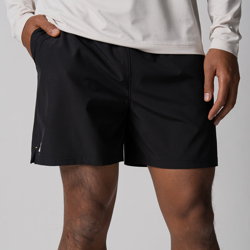 Men's Woven Shorts (5") (Black) - M