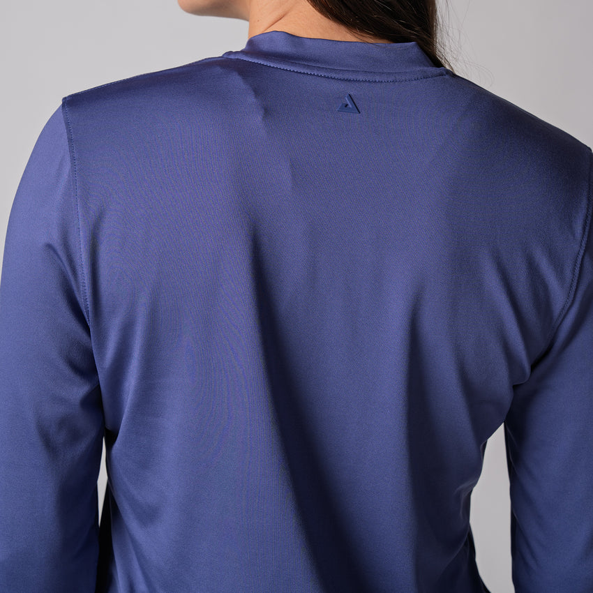 Women's Quarter Zip Pullover (Purple Dusk) - S