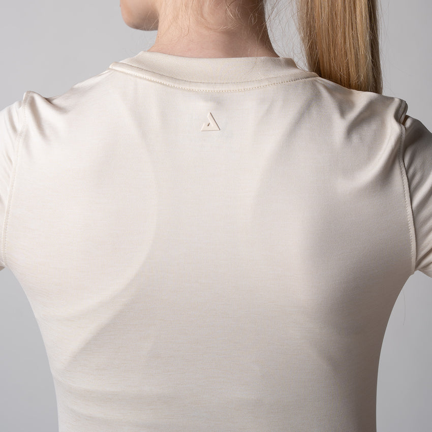 Women's Club Short Sleeve Crew Neck (Sandstone Heather) - XS
