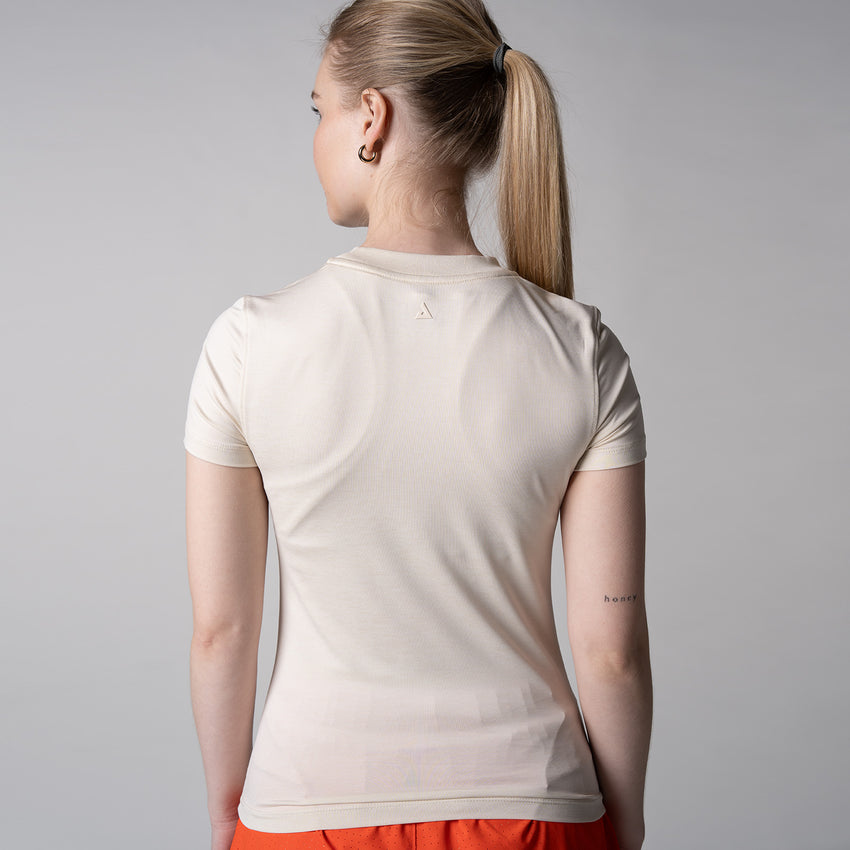 Women's Club Short Sleeve Crew Neck (Sandstone Heather) - XL
