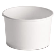 Squat Paper Food Container, 8 oz to 10 oz, White, 50/Pack, 20/Carton