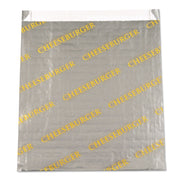 Foil/Paper/Honeycomb Insulated Bag, Cheeseburger Labeling, 6" x 0.75" x 6.5", Gray/Yellow, 1,000/Carton