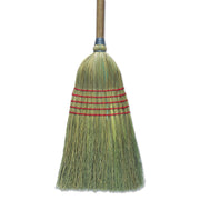 Corn Broom, Corn Bristles, 56" Overall Length, Natural, 6/carton