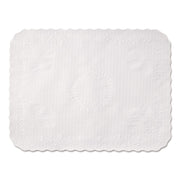 Scalloped Edge Traymat, Bond Paper, White, 16.63 X 12.75, 1,000/carton