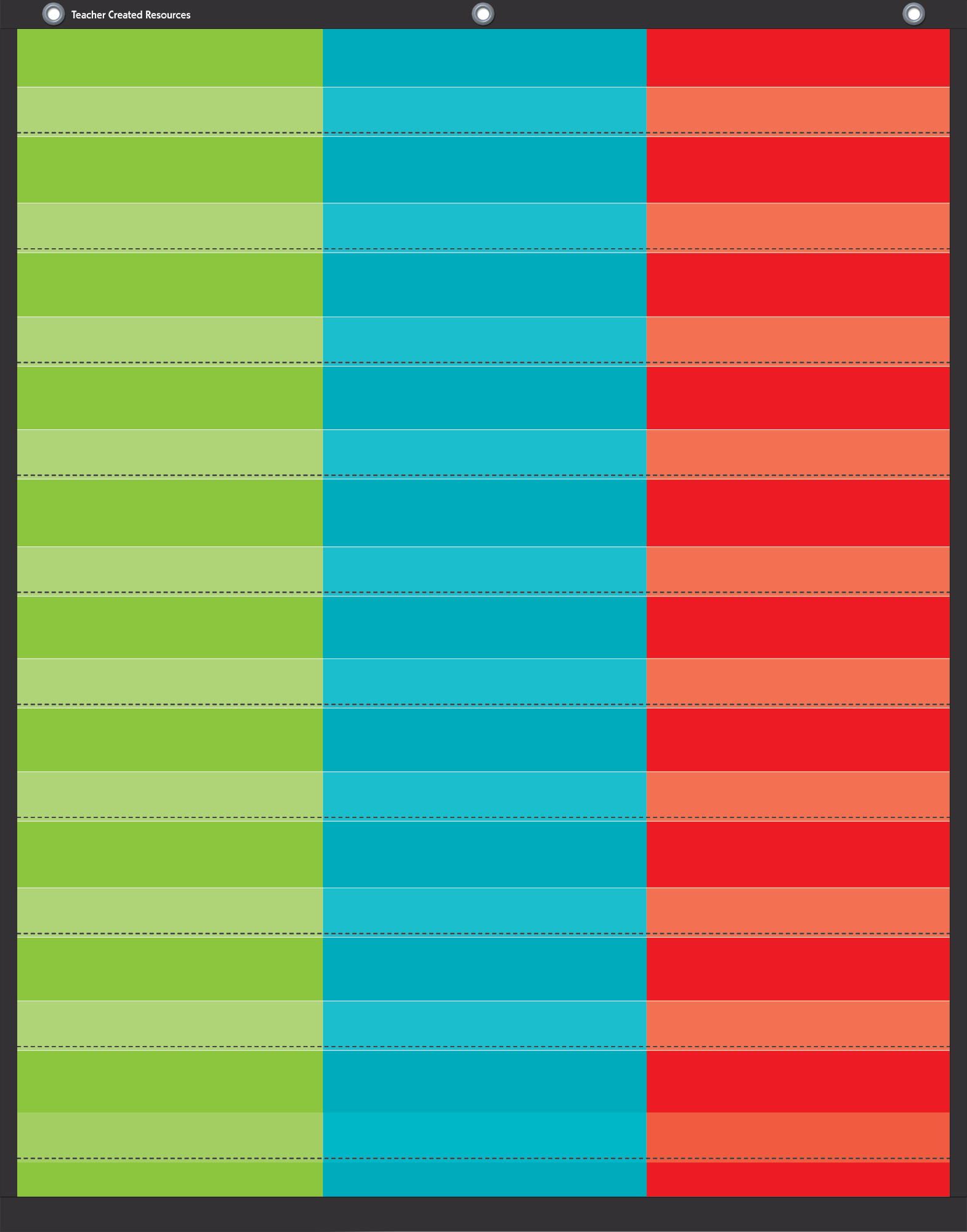 3 Column Pocket Chart (34" x 44")