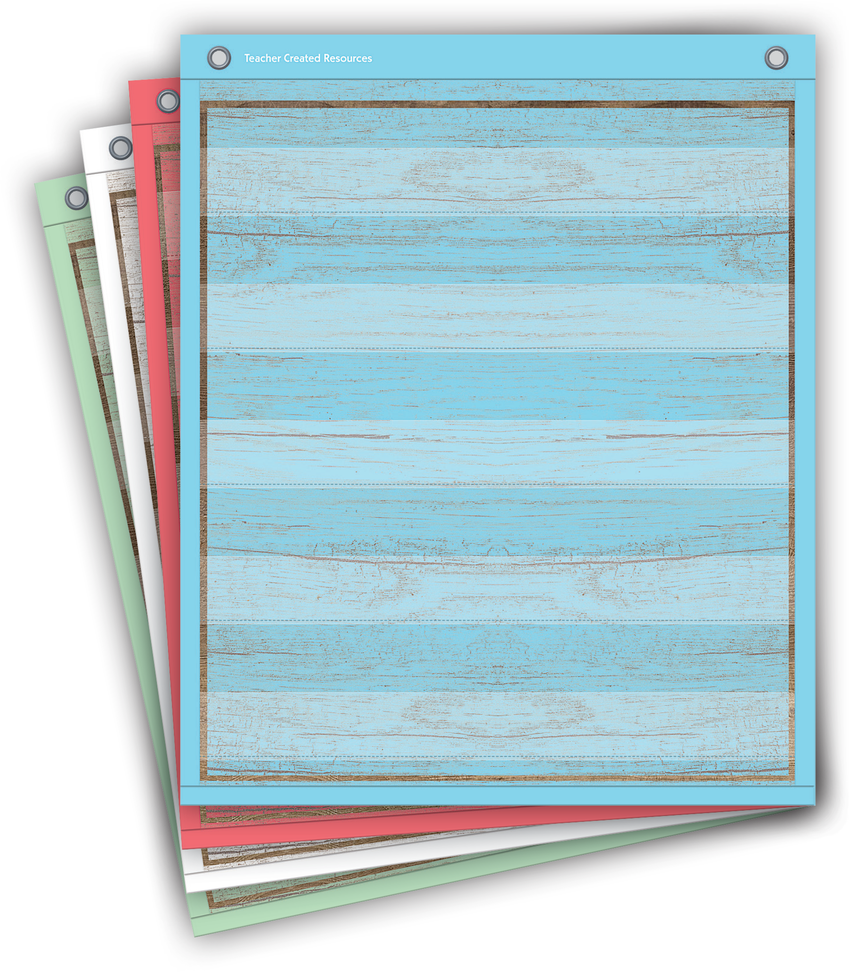Painted Wood Magnetic Mini Pocket Charts (14" x 17")
