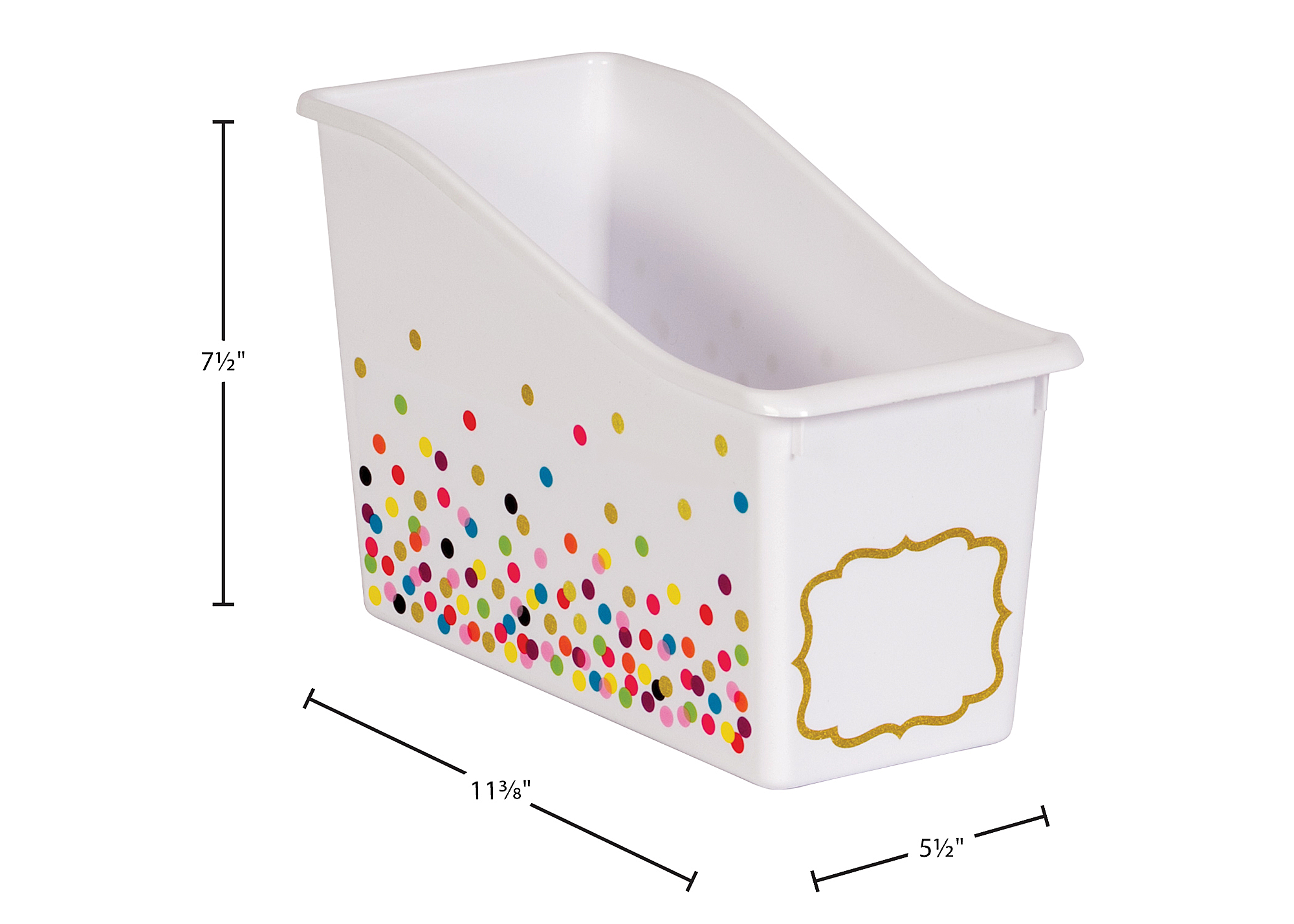 Confetti Plastic Book Bin