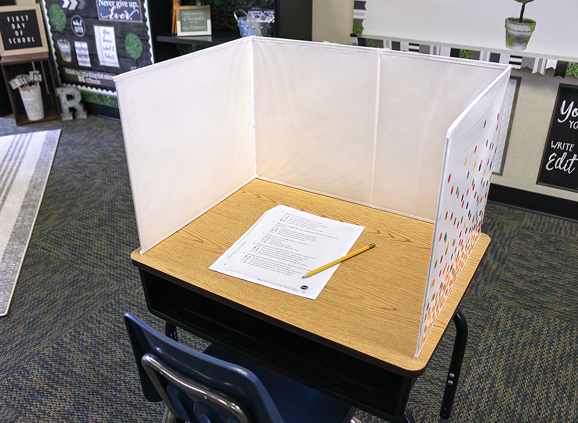Confetti Classroom Privacy Screen