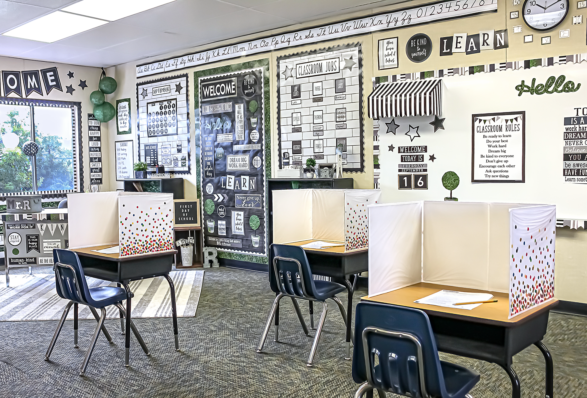 Confetti Classroom Privacy Screen