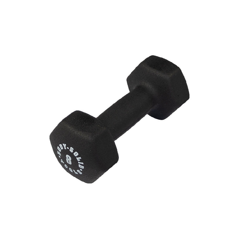 Black 8Lb Neoprene Dumbell