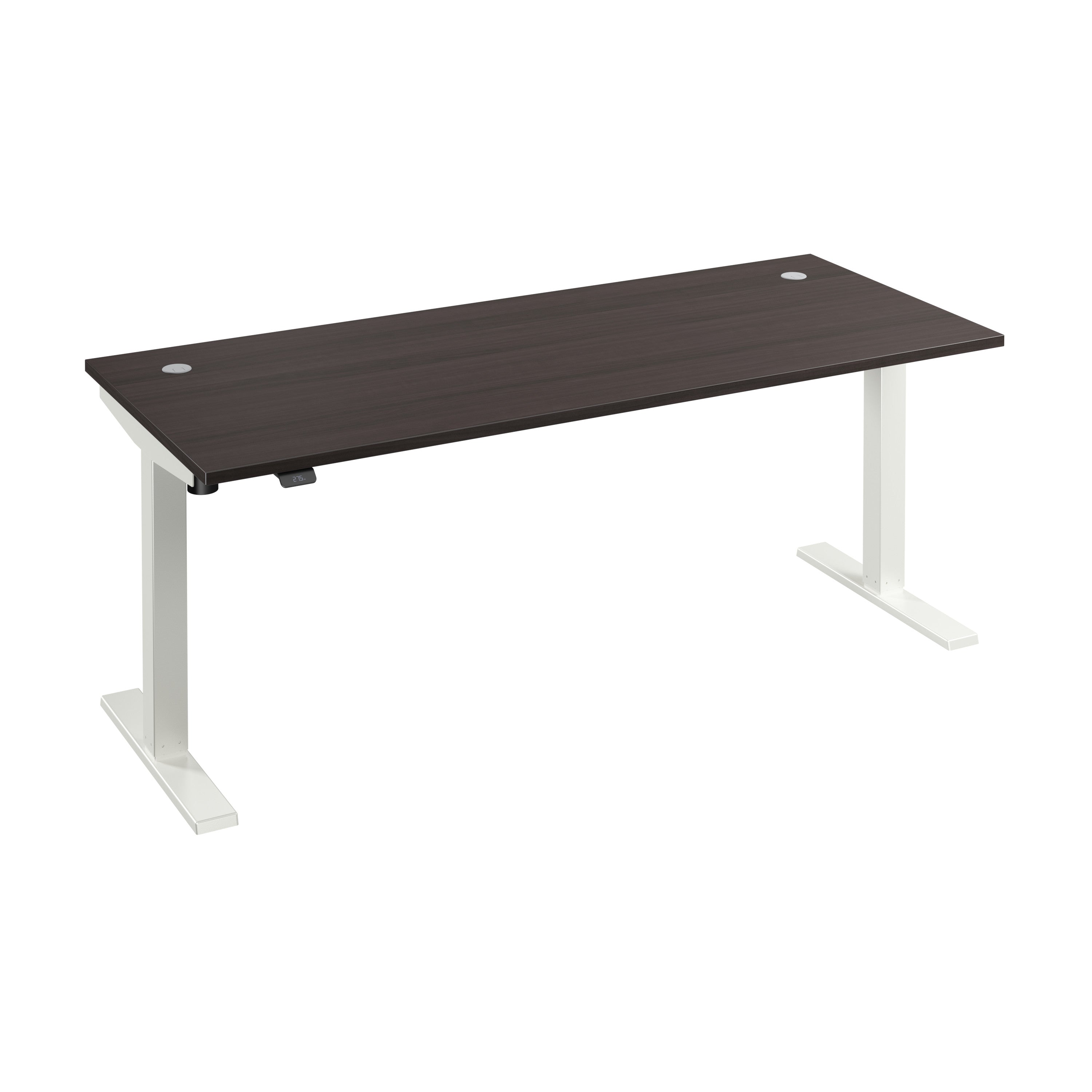 Bush Business Furniture Move 40 Series 72W x 30D Electric Height Adjustable Standing Desk in Storm Gray with White Base - 71.02" Width x 29.37" Depth x 28.17" Height