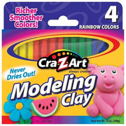 Cra-Z-Art 10900 4 Count Assorted Rainbow Colors Modeling Clay (Modeling Clay 4ct)