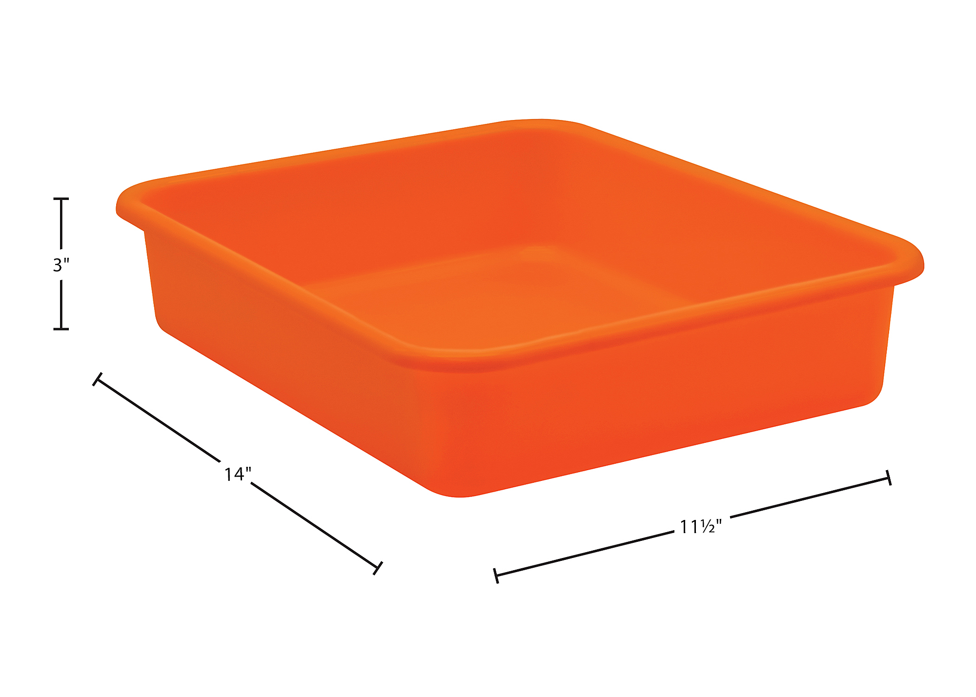 Orange Large Plastic Letter Tray