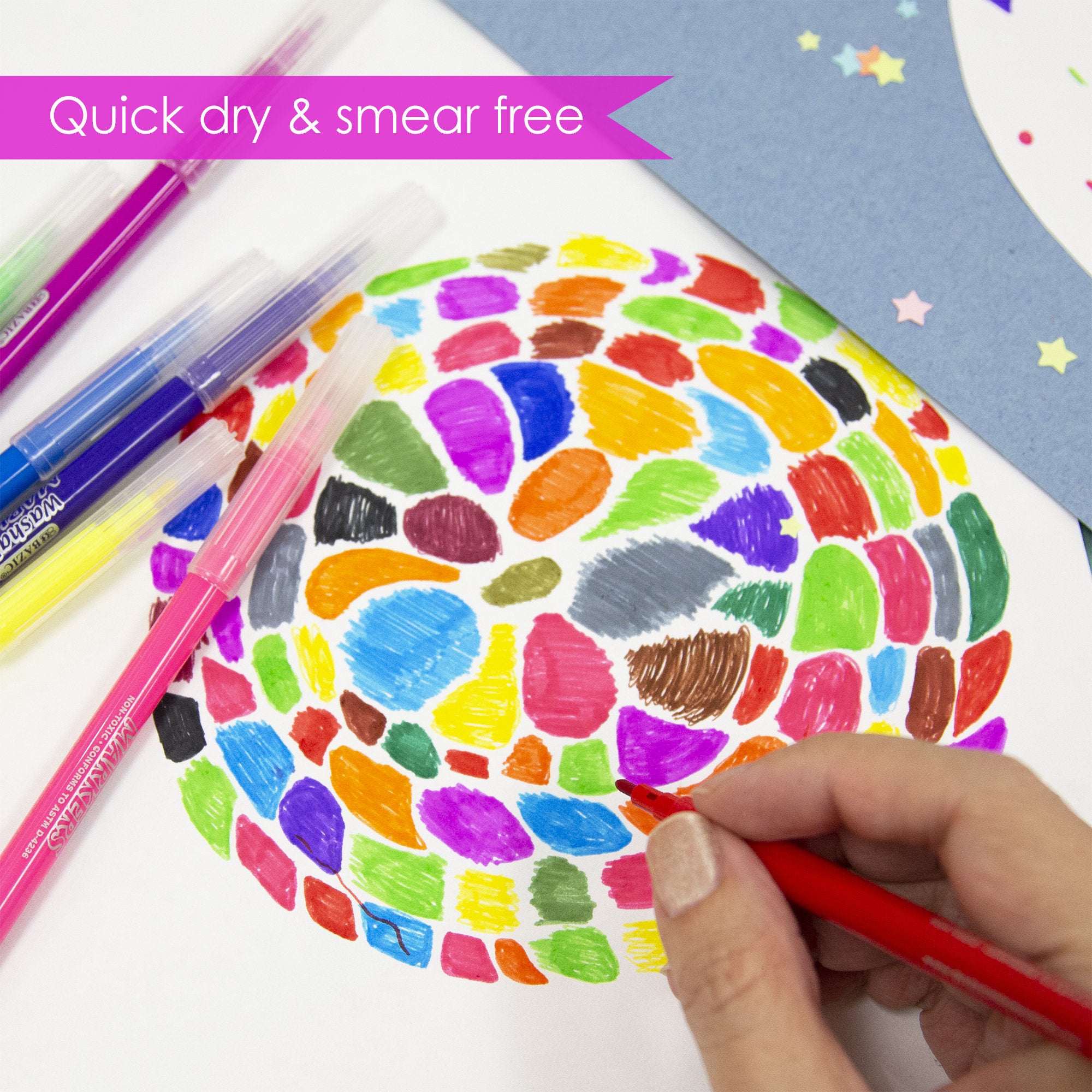 Fine Line Washable Markers, 10 Colors