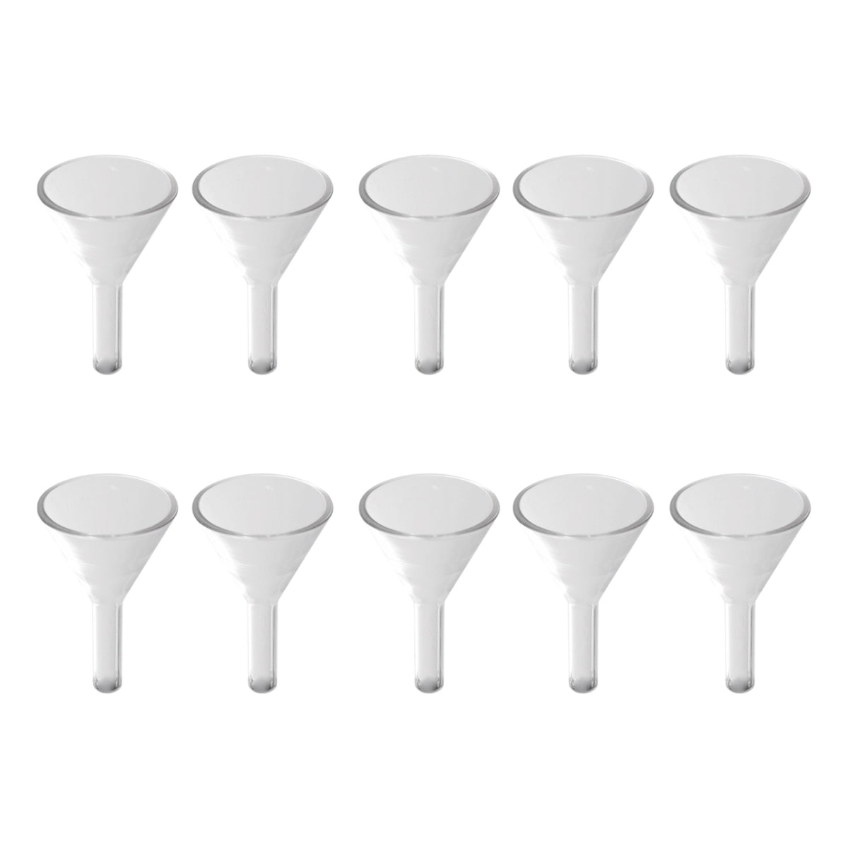 Burette Funnel, Short Stem, Borosilicate Glass, 40mm, Pack of 10
