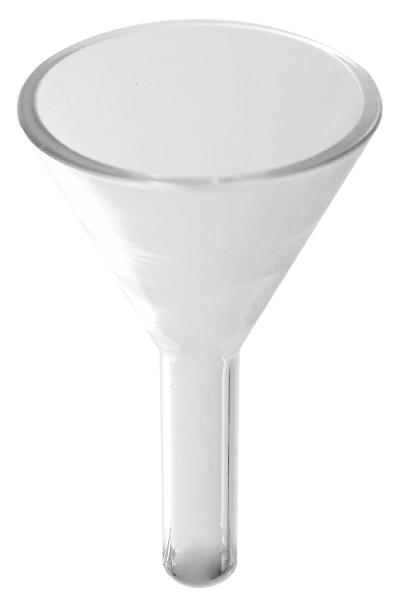 Burette Funnel Borosilicate Glass 40mm OD Funnel Opening x 38mm stem length 10mm OD stem.