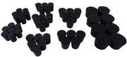 Stopper Rubber Assorted Set Size 0-3, Solid, 1 hole, 2 hole.