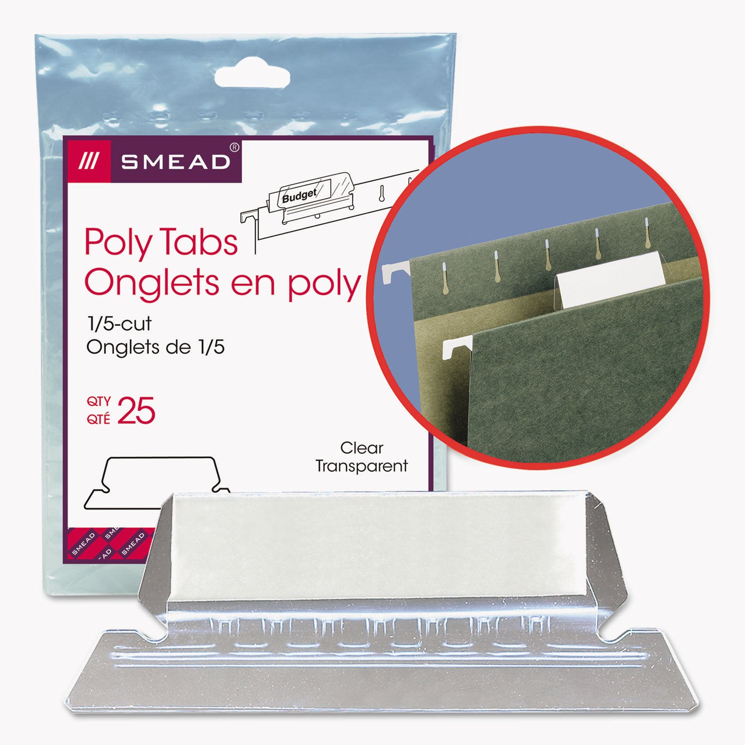 Clear Poly Tab(s) - 25 / Pack