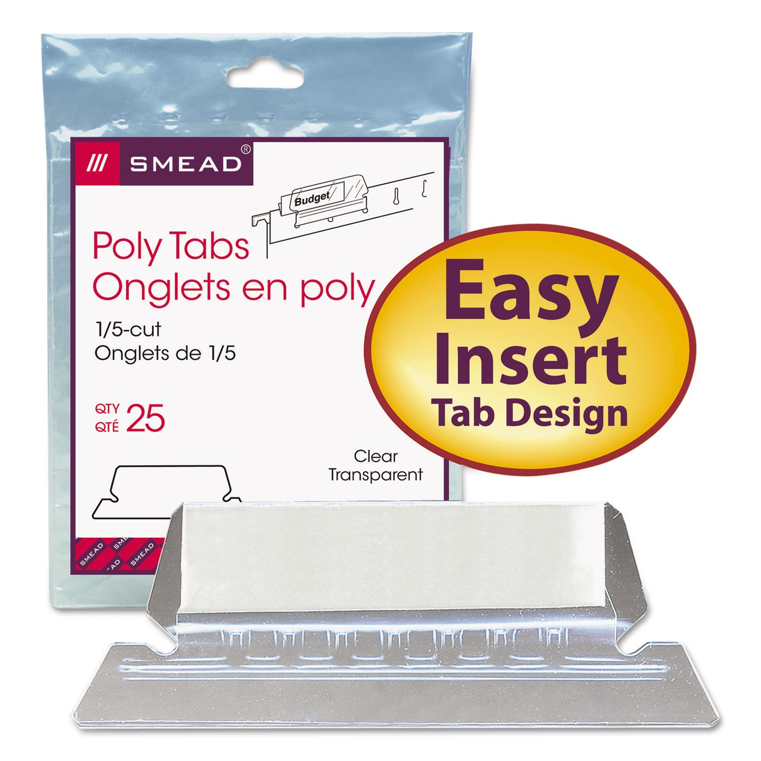 Clear Poly Tab(s) - 25 / Pack