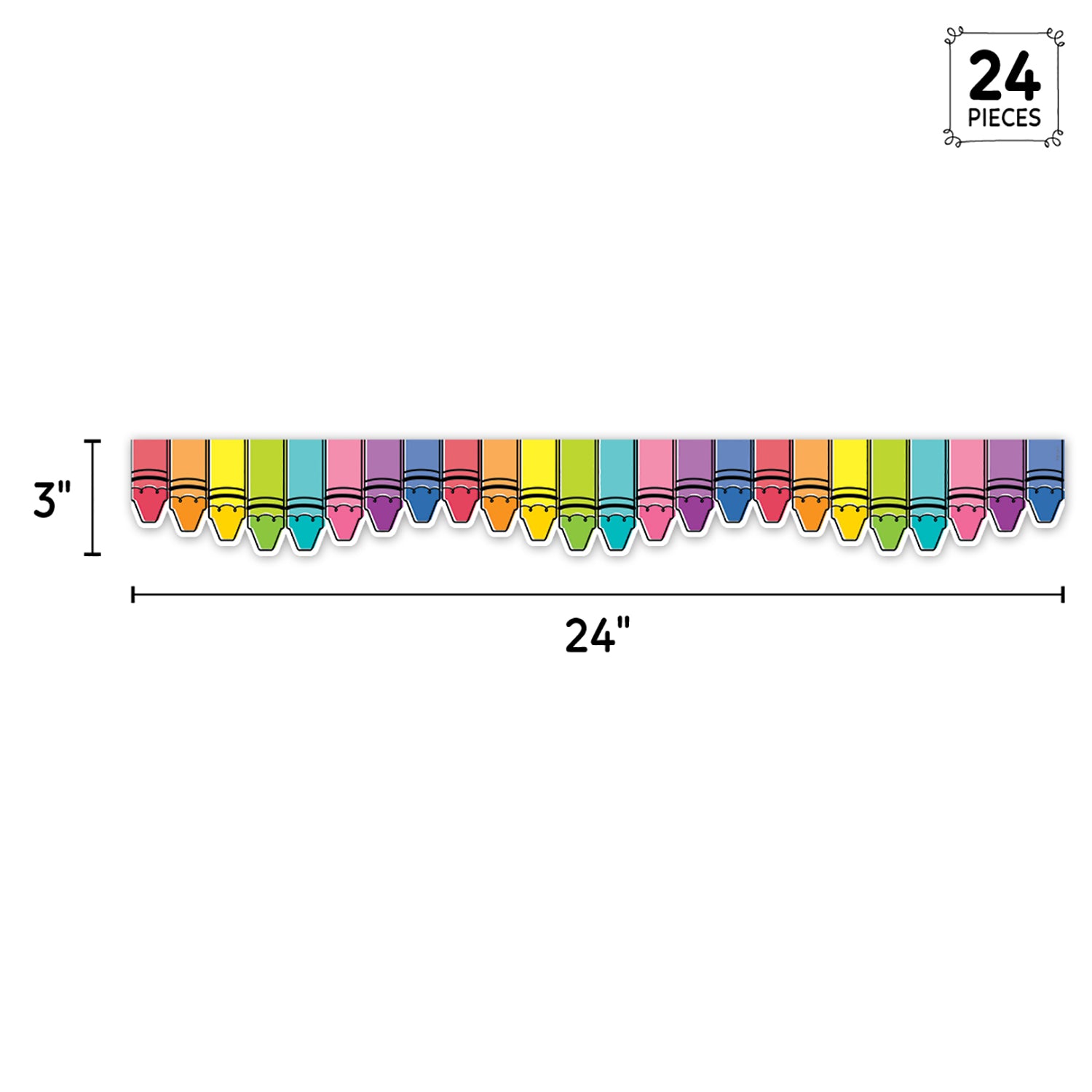 Core Decor Doodle Crayons EZ Border, 48 Feet