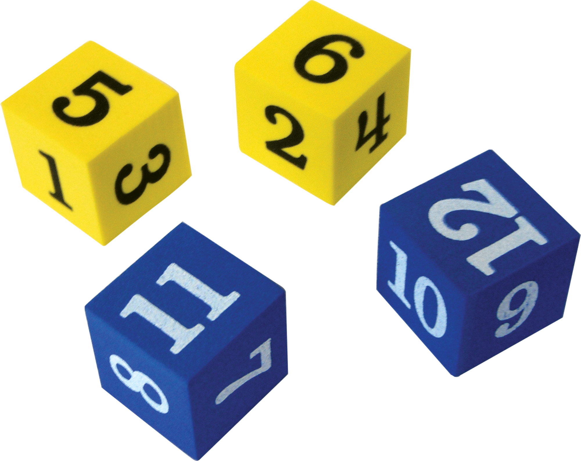 Foam Numbered Dice (1–12)