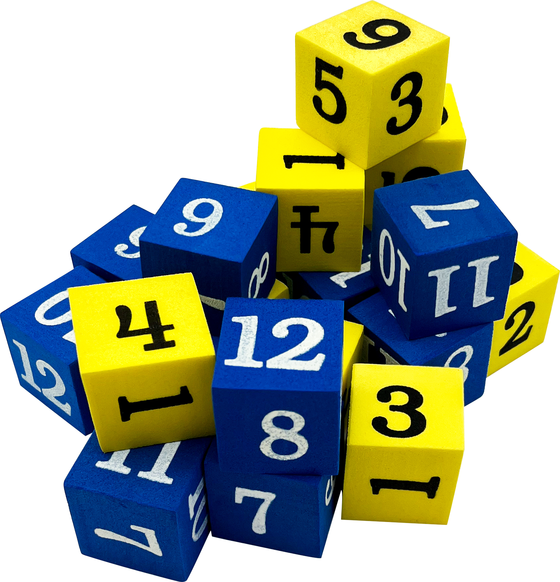 Foam Numbered Dice (1–12)