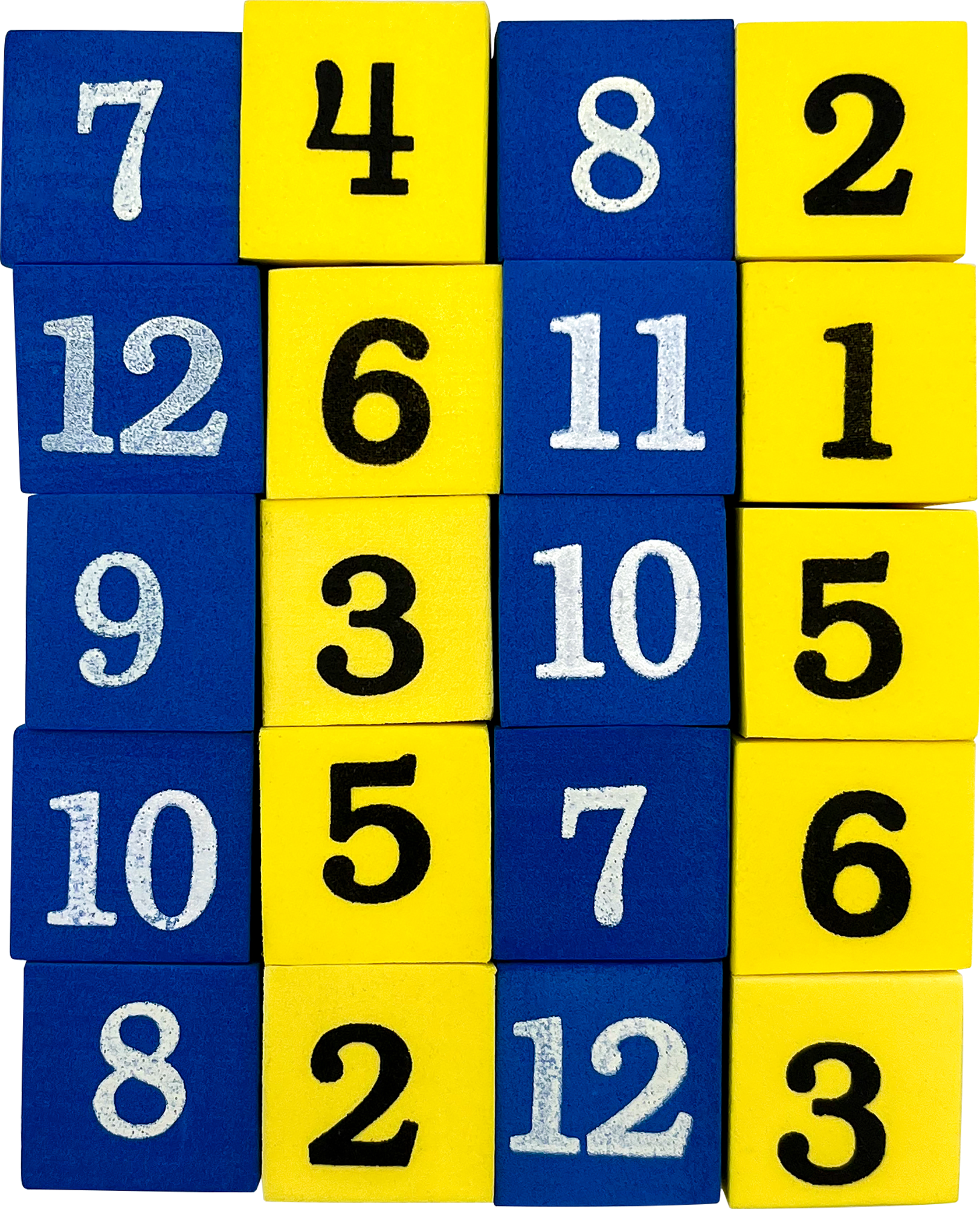 Foam Numbered Dice (1–12)