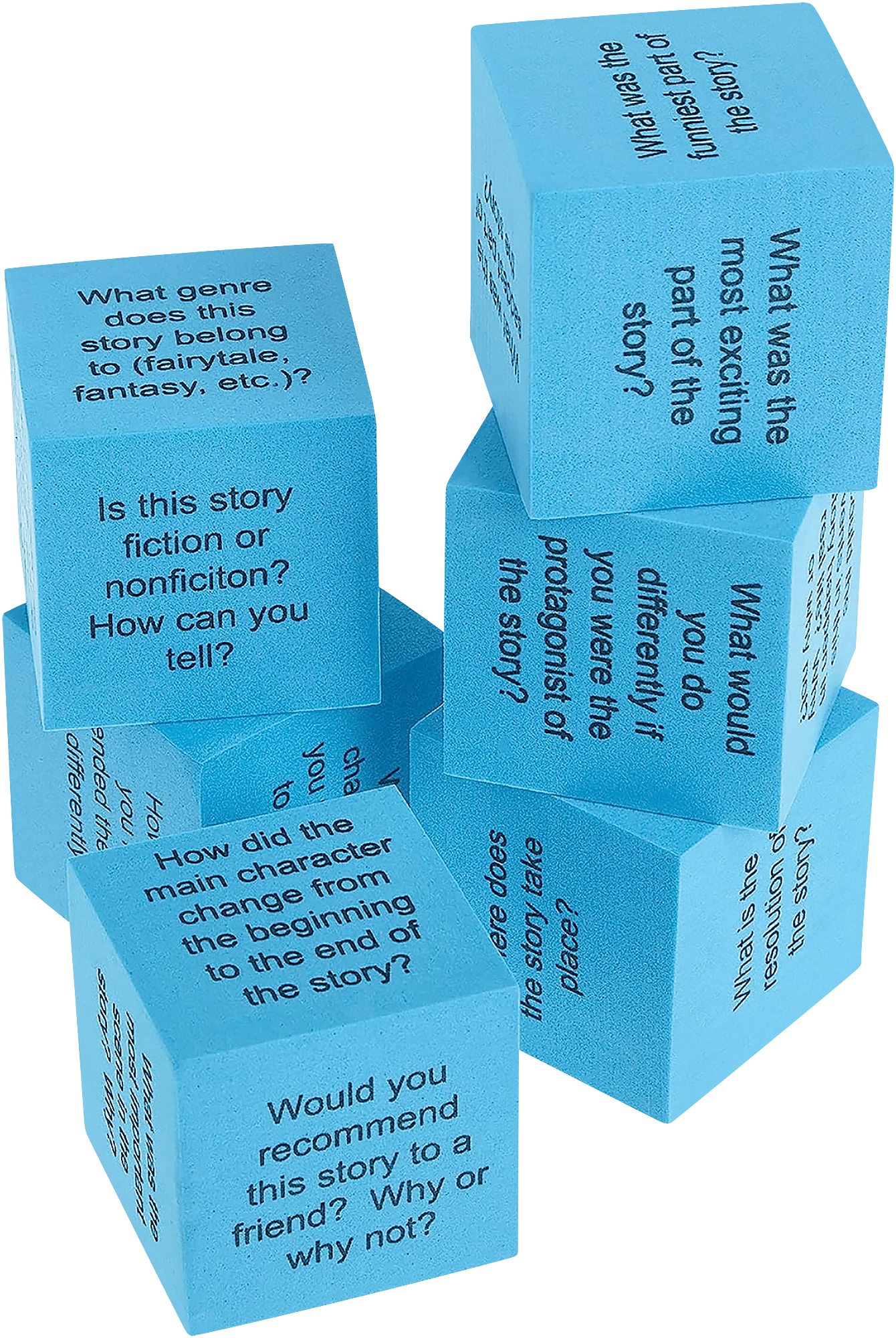 Foam Reading Comprehension Cubes