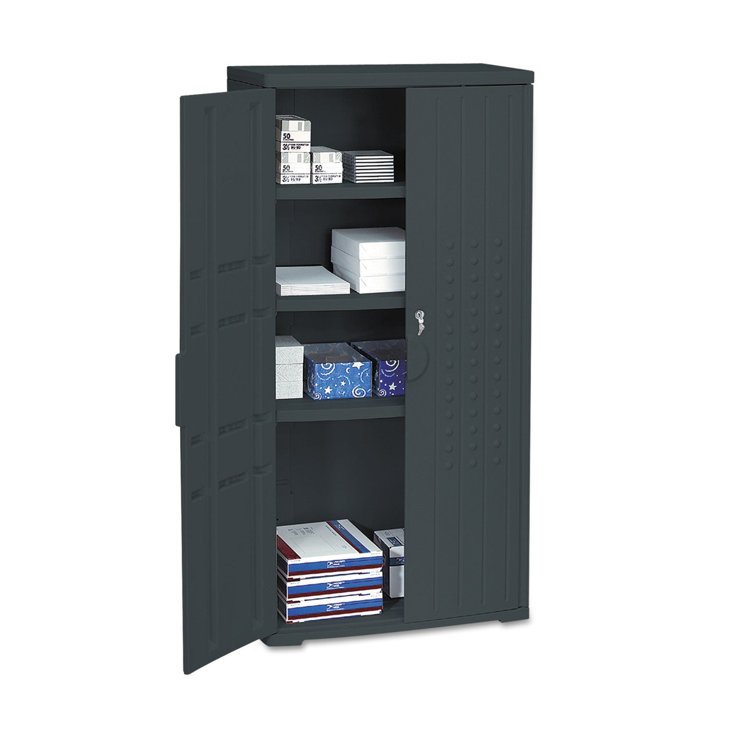 Rough n Ready® 66" Storage Cabinet, Black