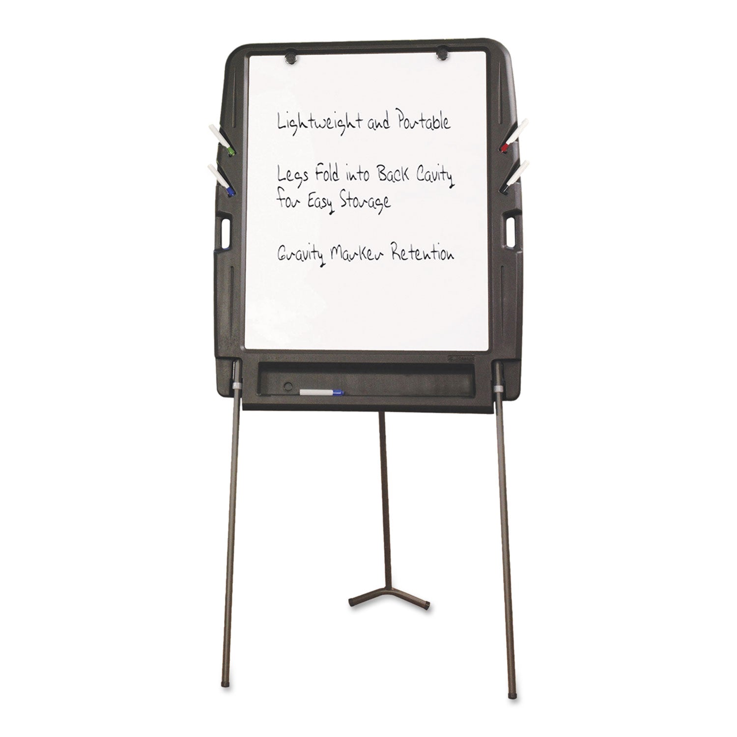 Ingenuity™ Portable Flipchart Easel, Dry Erase Surface, Charcoal