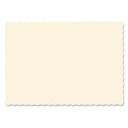 Solid Color Scalloped Edge Placemats, 9.5 X 13.5, Ecru, 1000/carton
