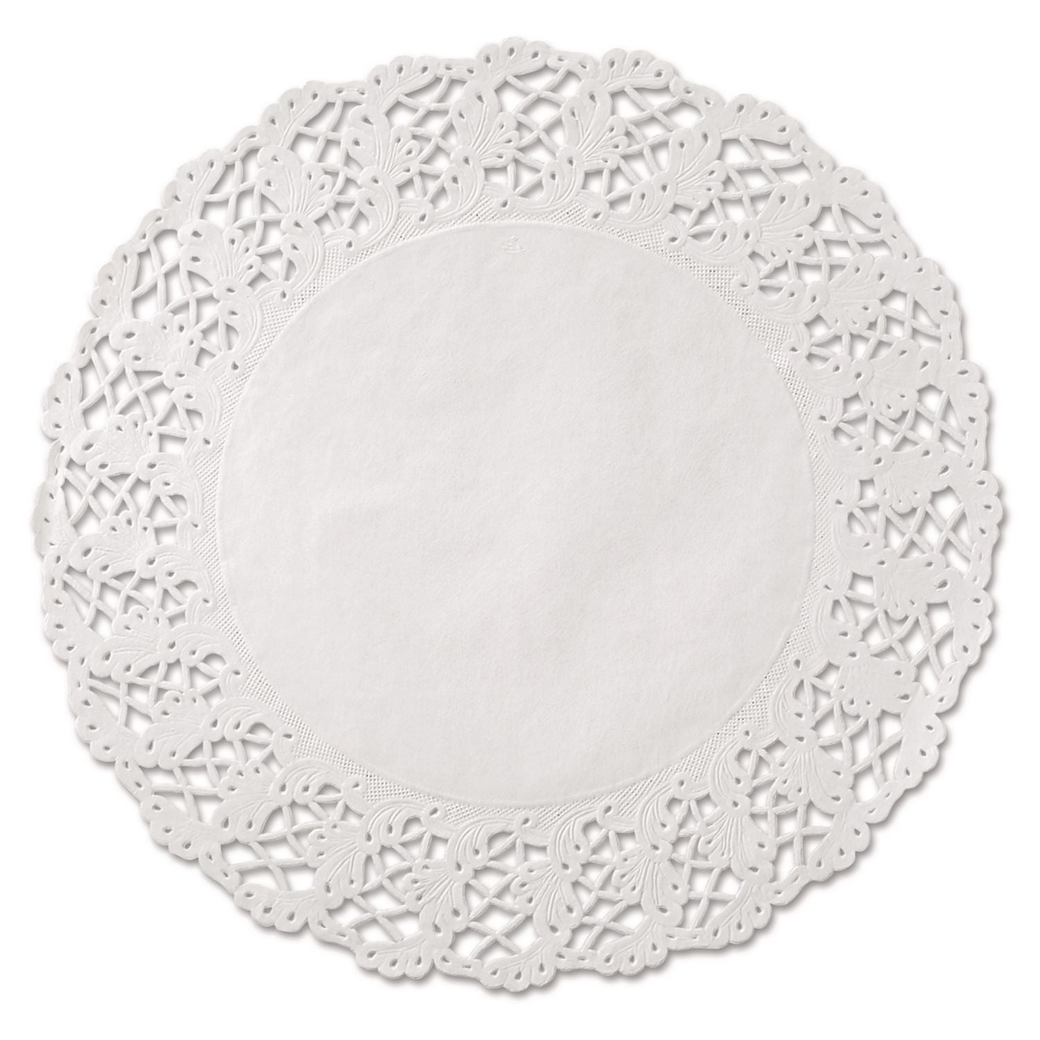 Kenmore Lace Doilies, Round, 16.5", White, 500/carton