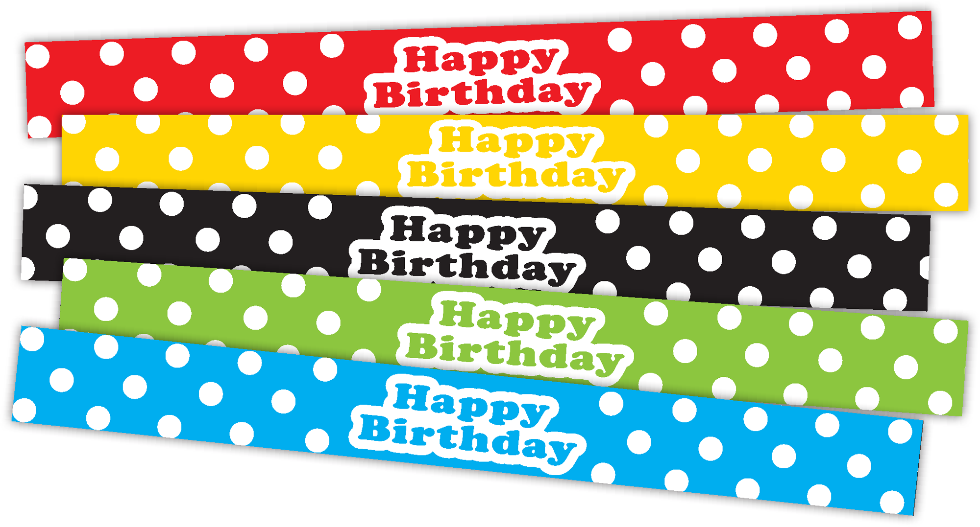 Polka Dots Happy Birthday Slap Bracelets