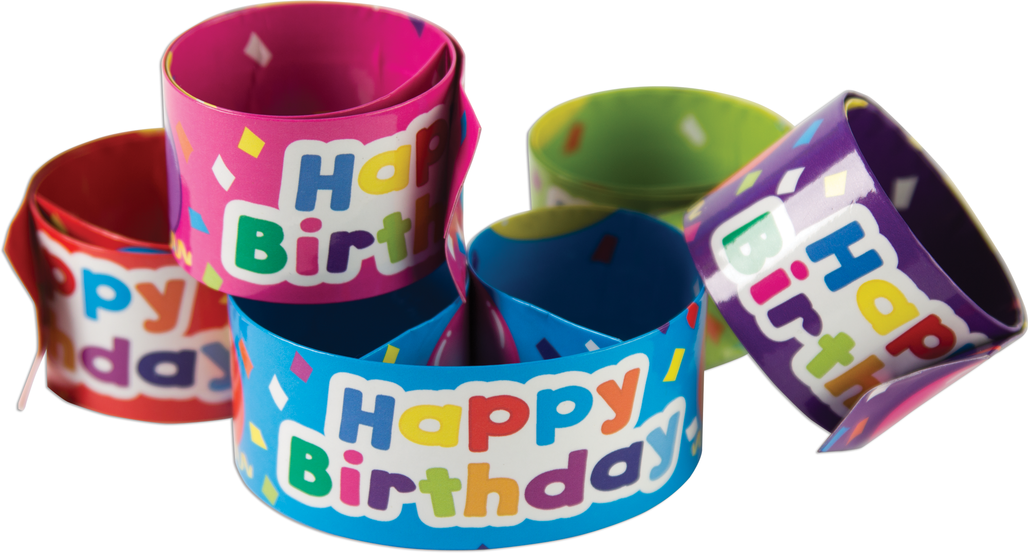 Happy Birthday Balloons Slap Bracelets