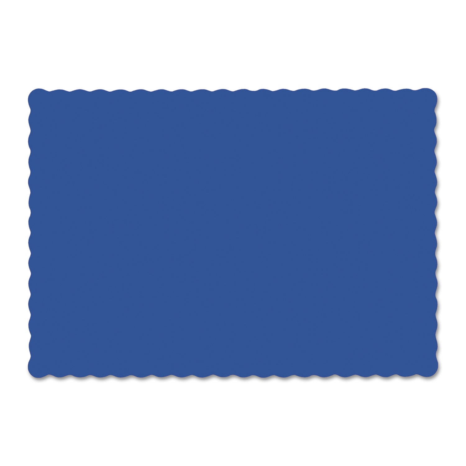 Solid Color Scalloped Edge Placemats, 9.5 X 13.5, Navy Blue, 1,000/carton