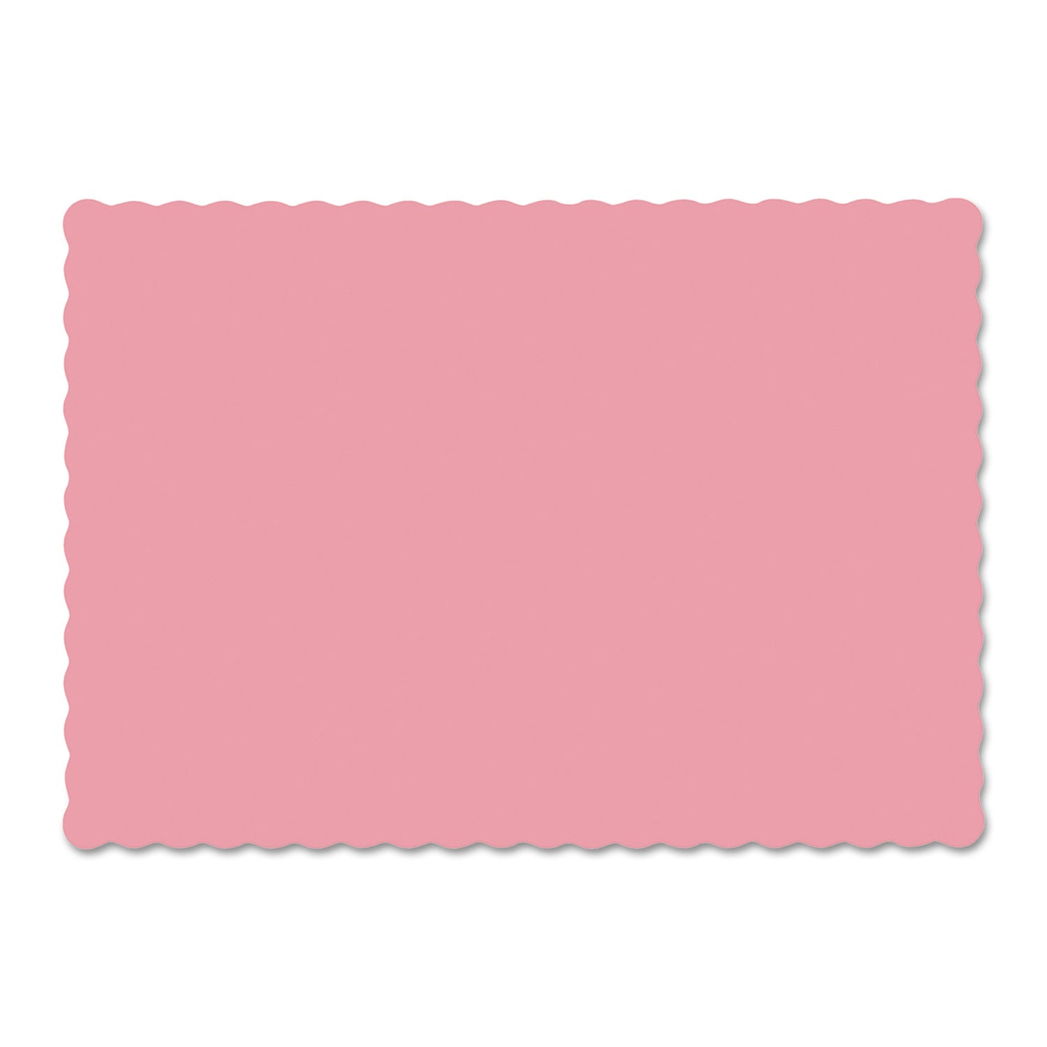 Solid Color Scalloped Edge Placemats, 9.5 X 13.5, Dusty Rose, 1000/carton