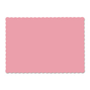 Solid Color Scalloped Edge Placemats, 9.5 X 13.5, Dusty Rose, 1000/carton