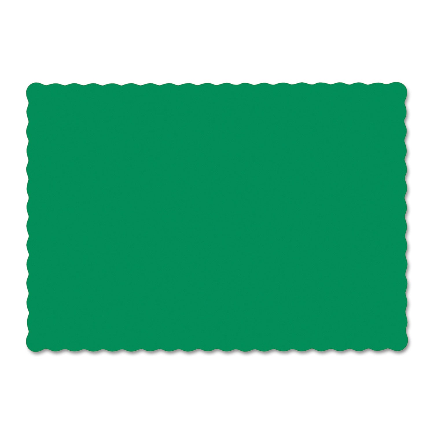 Solid Color Scalloped Edge Placemats, 9.5 X 13.5, Jade, 1,000/carton
