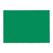 Solid Color Scalloped Edge Placemats, 9.5 X 13.5, Jade, 1,000/carton