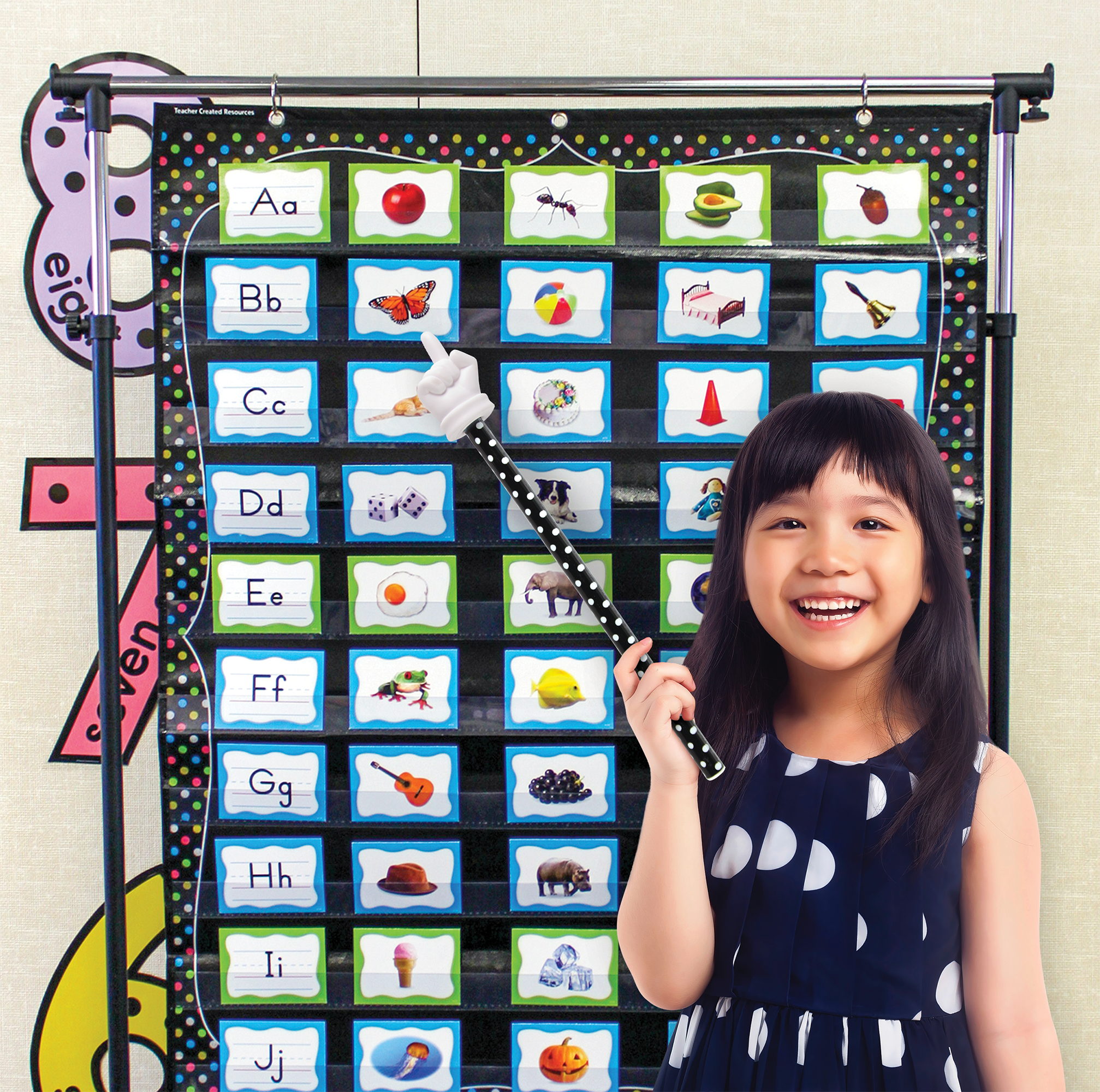 Black Polka Dots Hand Pointer