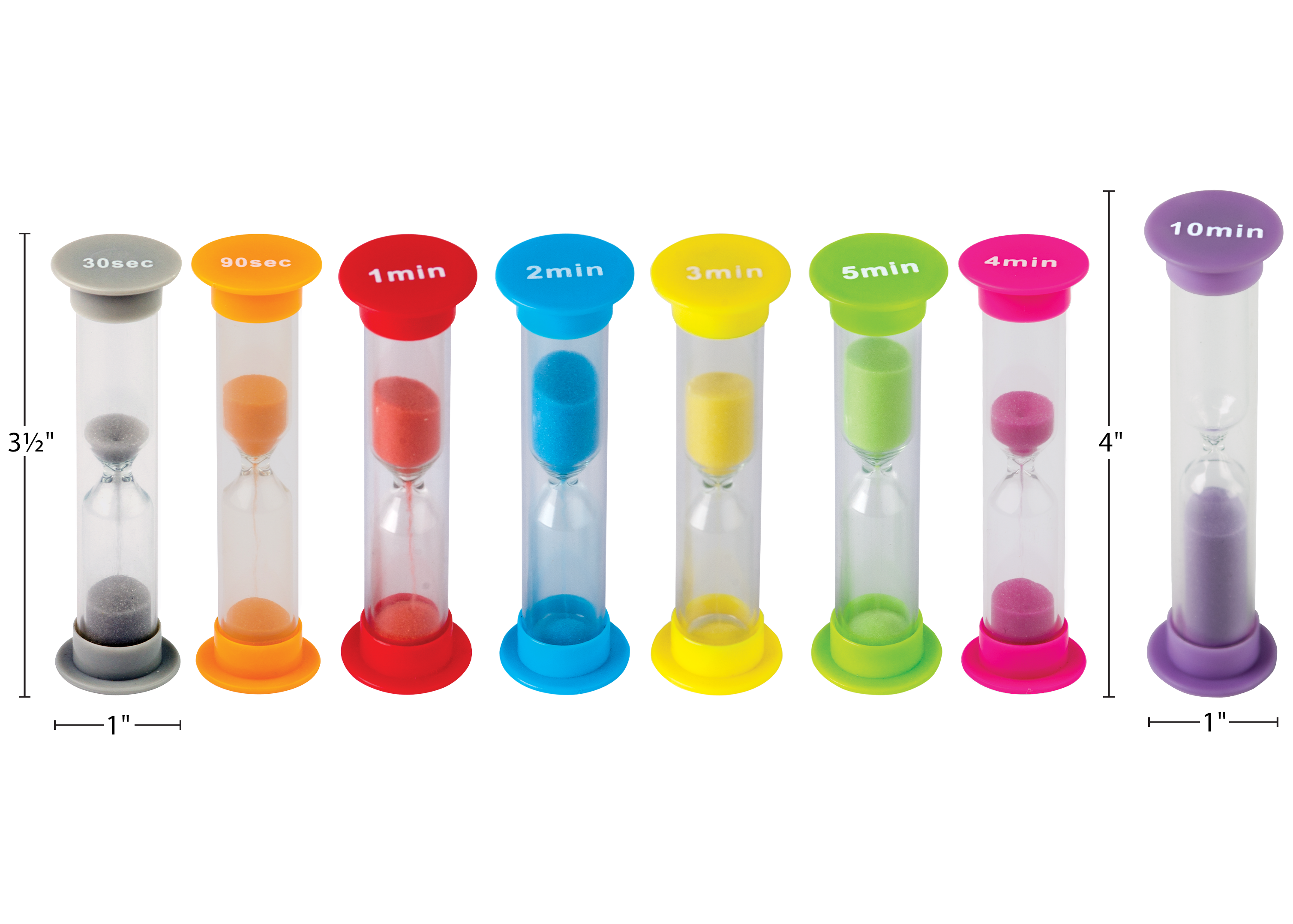 Small Sand Timers Combo 8-Pack