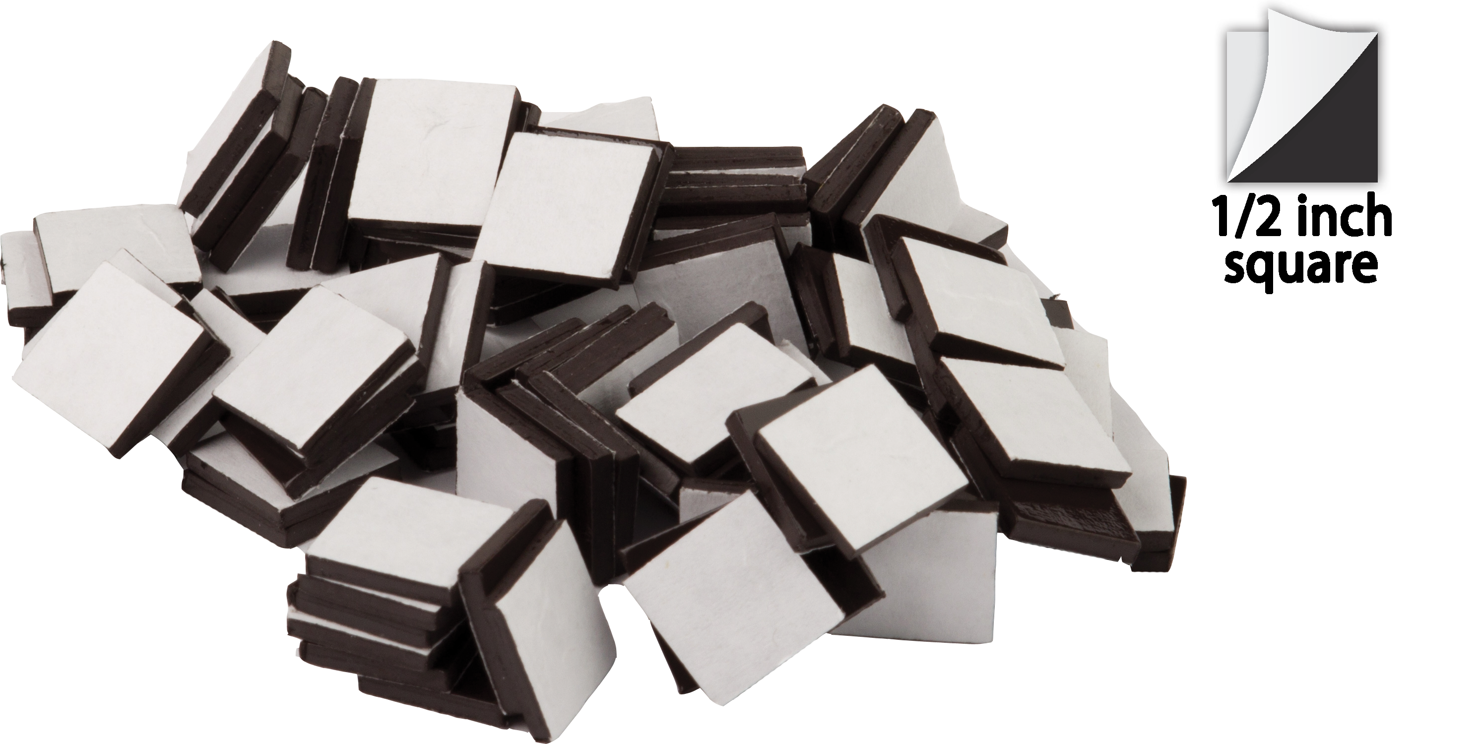 Adhesive Magnetic Squares (1/2" sq)