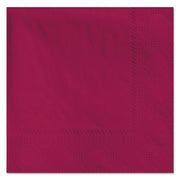Beverage Napkins, 2-Ply, 9 1/2 X 9 1/2, Burgundy, 1000/carton