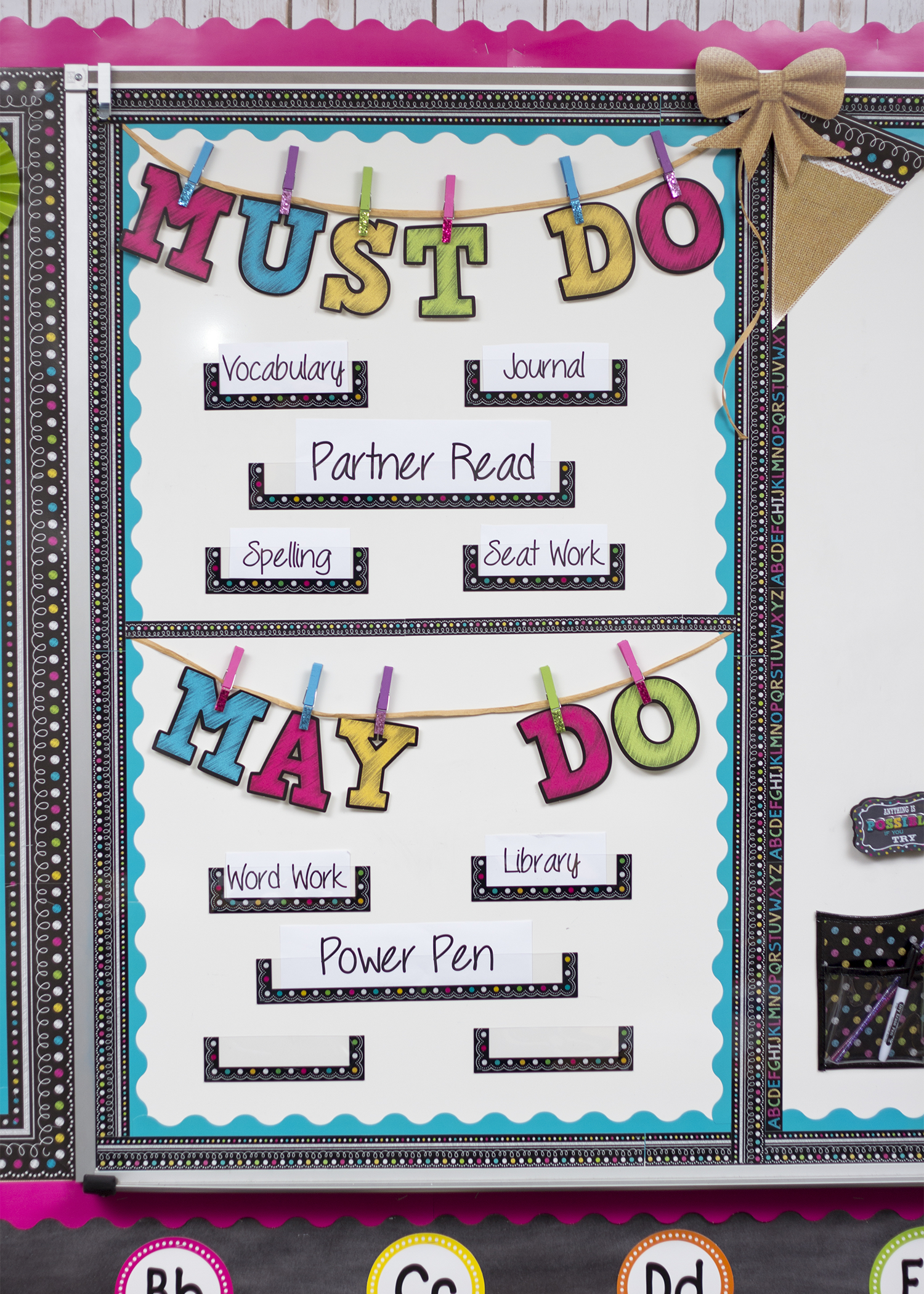 Chalkboard Brights Magnetic Pockets - Small