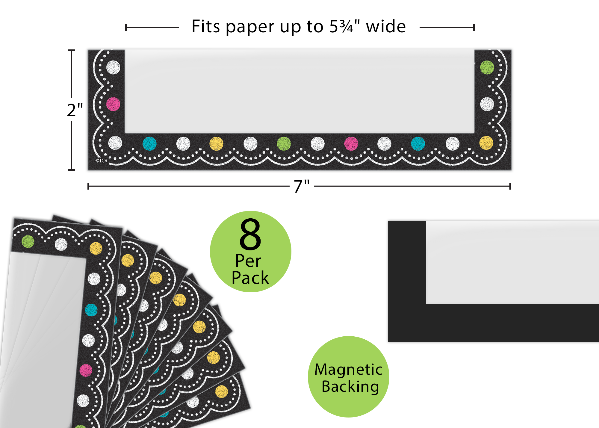Chalkboard Brights Magnetic Pockets - Small