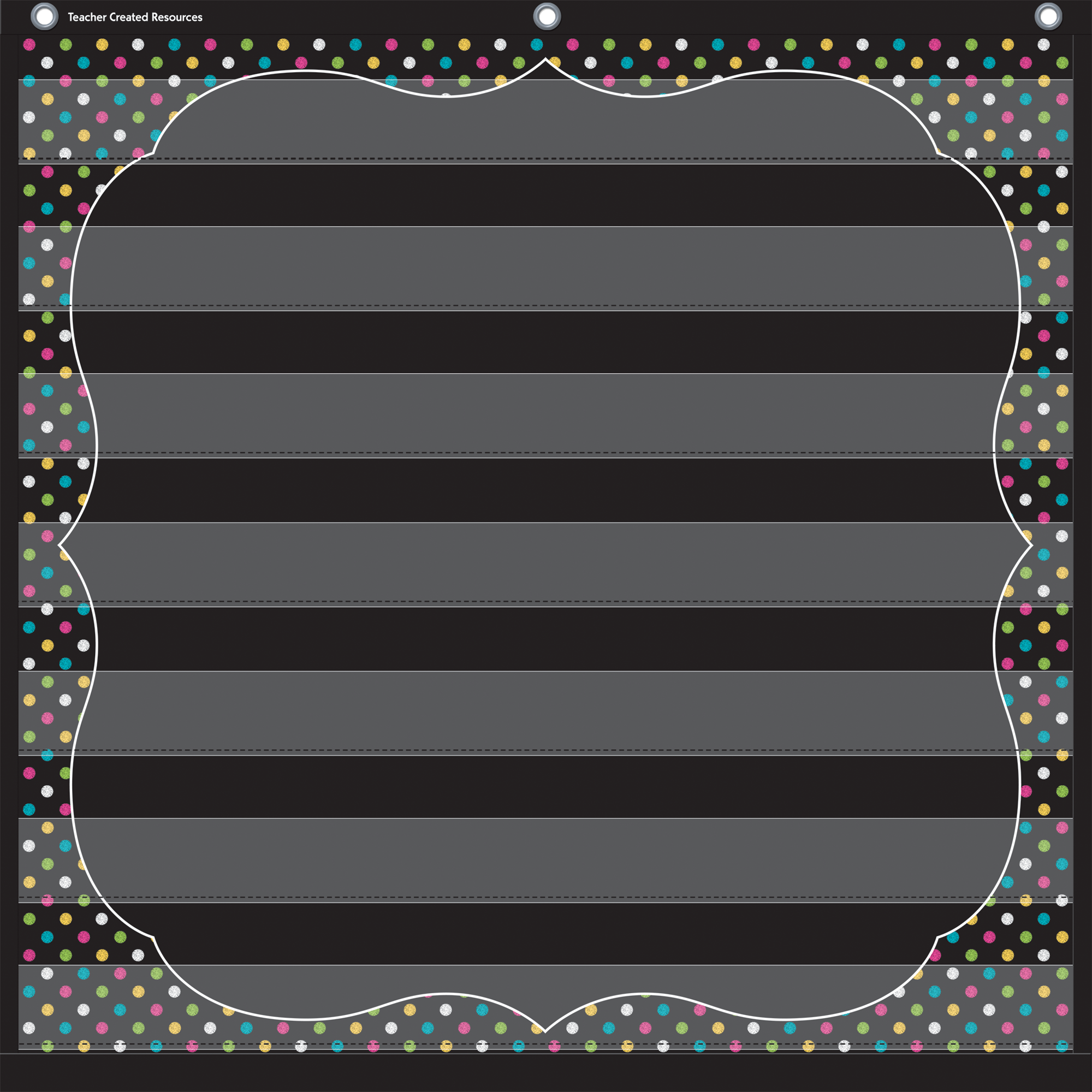 Chalkboard Brights 7 Pocket Chart (28" x 28")