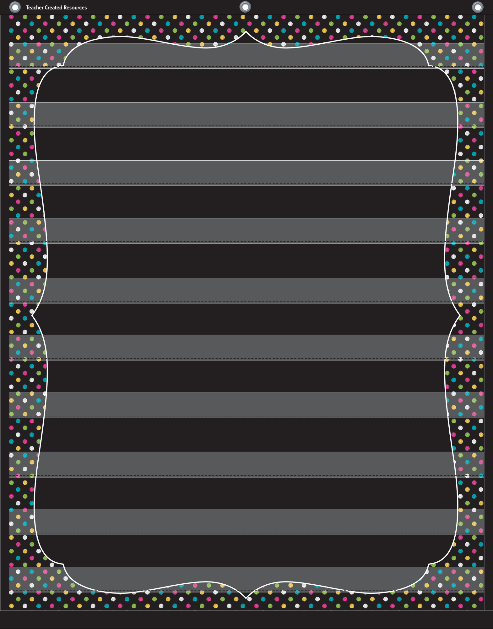Chalkboard Brights 10 Pocket Chart (34" x 44")