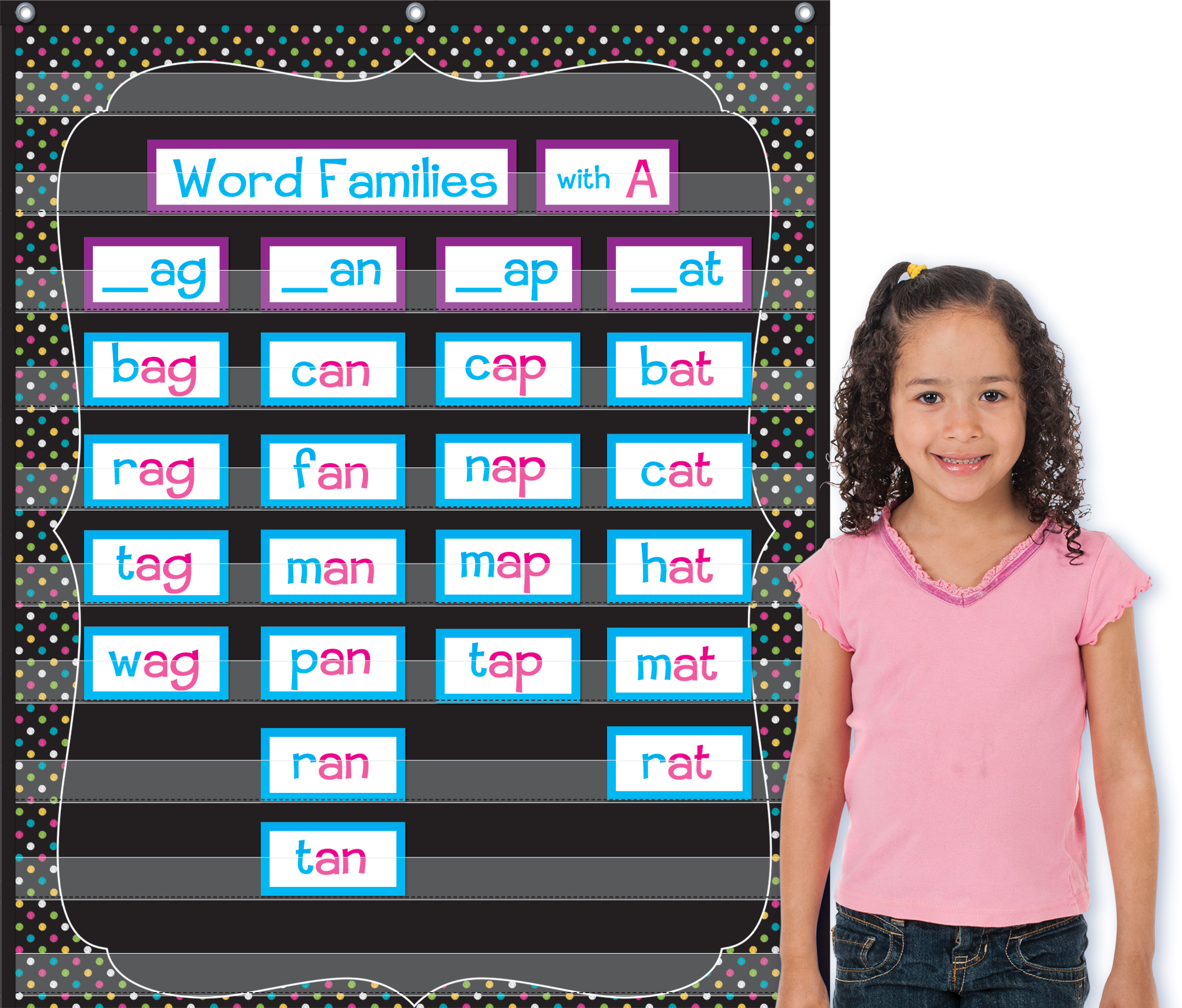 Chalkboard Brights 10 Pocket Chart (34" x 44")